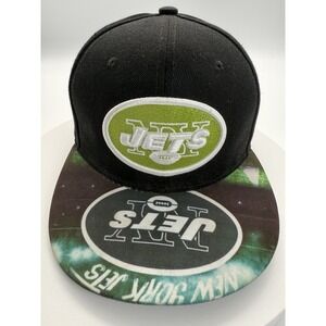Mitchell and Ness fitted hat with an embroidered New York Jets logo